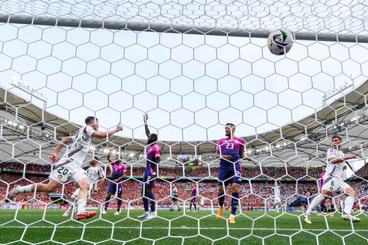 Roland Sallai of Hungary celebrates