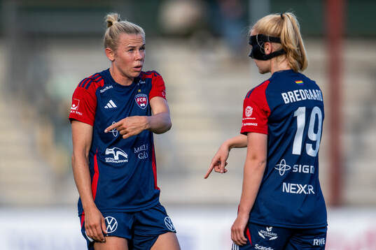 FC Rosengårds Jessica Wik och Sofie Bruun Bredgaard