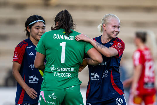 FC Rosengårds målvakt Eartha Cumings och Anni Hartikainen