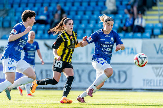 Häckens Clarissa Larisey och Trelleborgs Edina Filekovic