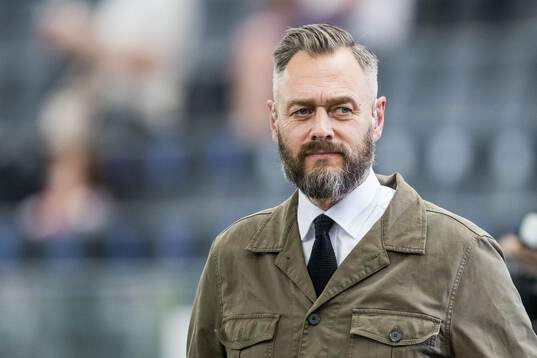 Olof Lundh in Swedish broadcaster TV4 studio