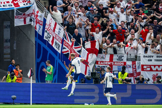 Harry Kane of England celebrates