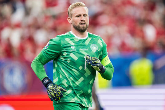Goalkeeper Kasper Schmeichel of Denmark
