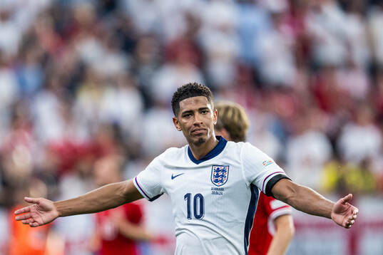 Jude Bellingham of England reacts