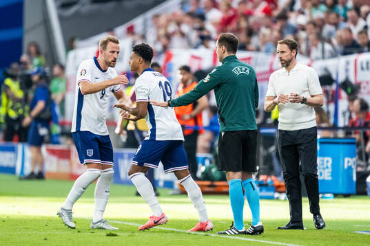 Harry Kane of England is substituted off for Oliver Watkins