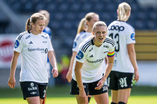 Mathilde Harviken of Rosenborg looks dejected