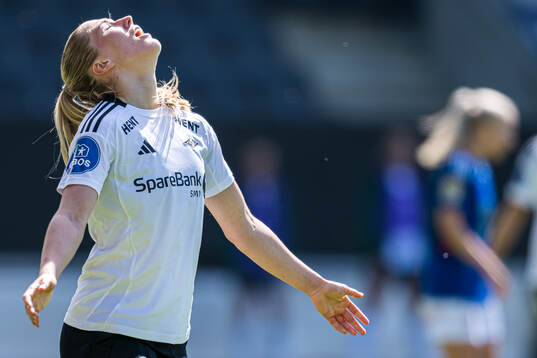 Emilie Nautnes of Rosenborg looks dejected