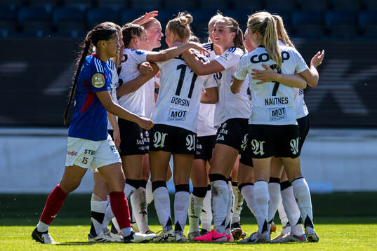 Frøya Brennskag-Dorsin of Rosenborg celebrates
