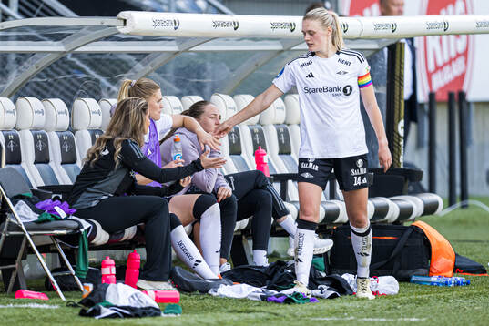 Mathilde Harviken of Rosenborg looks dejected