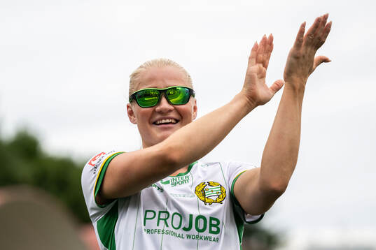 Hammarbys Klara Folkesson jublar