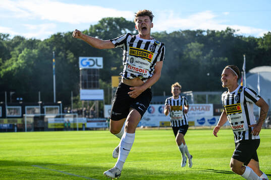 Landskronas Max Nilsson och Vincent Sundberg jublar