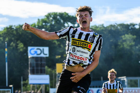 Landskronas Max Nilsson jublar