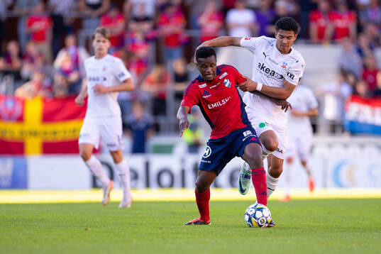 Östers Manasse Kusu och Helsingborgs Milan Silva Rasmussen