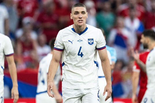 Nikola Milenkovic of Serbia reacts