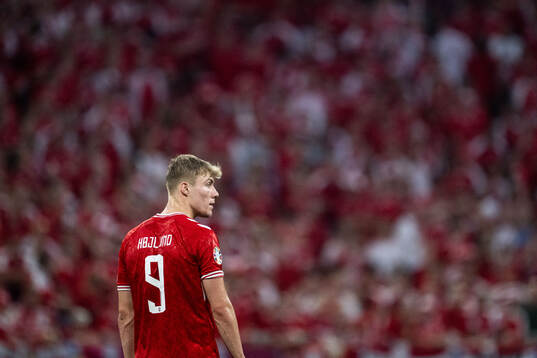 Rasmus Højlund of Denmark