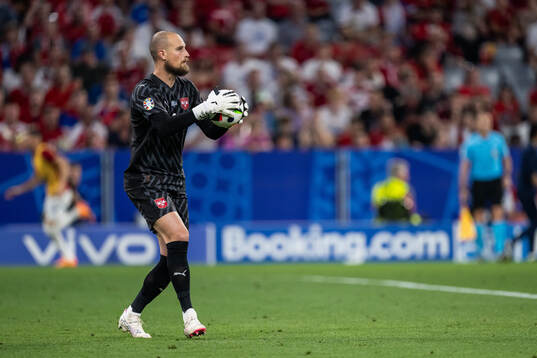 Goalkeeper Predrag Rajkovic of Serbia