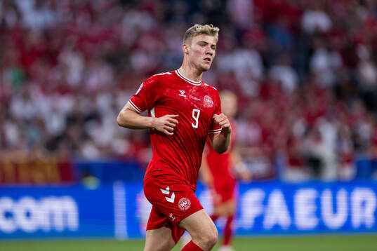 Rasmus Højlund of Denmark