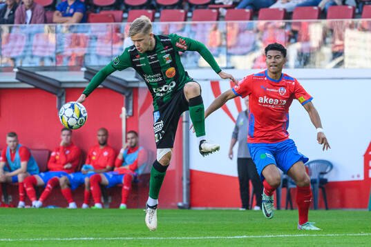 Varbergs Leo Frigell Jansson och Helsingborgs Milan Silva