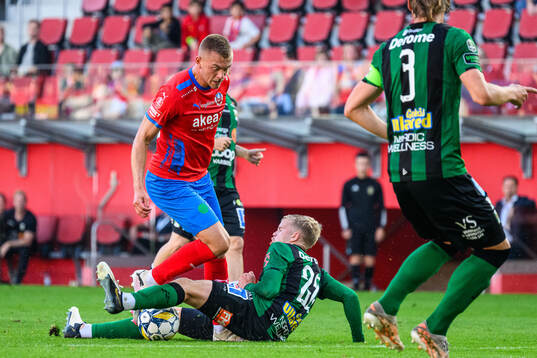 Helsingborgs Dennis Olsson och Varbergs Leo Frigell Jansson