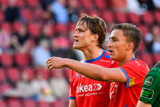 Helsingborgs Thomas Pauck Rogne och Wilhelm Nilsson
