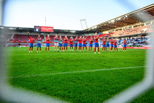 Helsingborgs spelare jublar