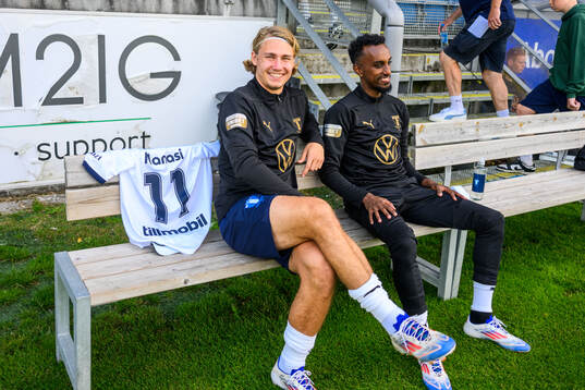 Malmö FFs Sebastian Nanasi och Taha Abdi Ali