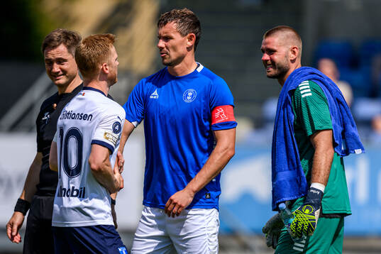 Malmö FFs Anders Christiansen och Lyngbys Andreas Bjelland