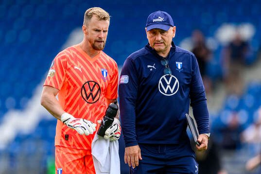 Malmö FFs målvakt Ricardo Friedrich och målvaktstränare