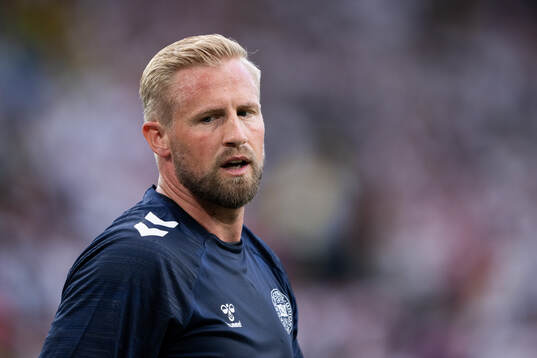 Goalkeeper Kasper Schmeichel of Denmark