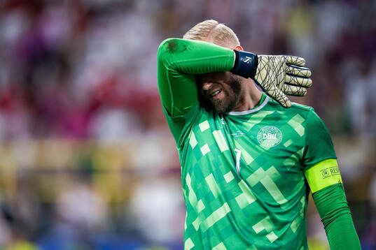 Goalkeeper Kasper Schmeichel of Denmark