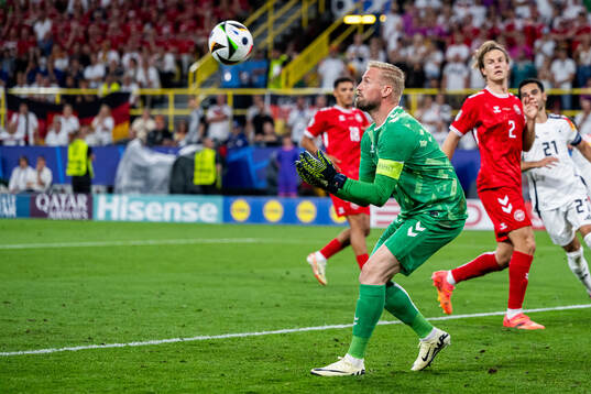 Goalkeeper Kasper Schmeichel of Denmark