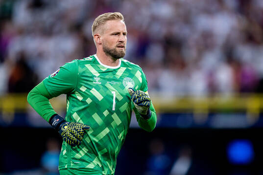 Goalkeeper Kasper Schmeichel of Denmark