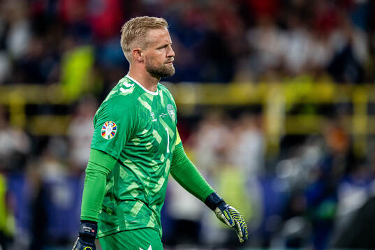Goalkeeper Kasper Schmeichel of Denmark