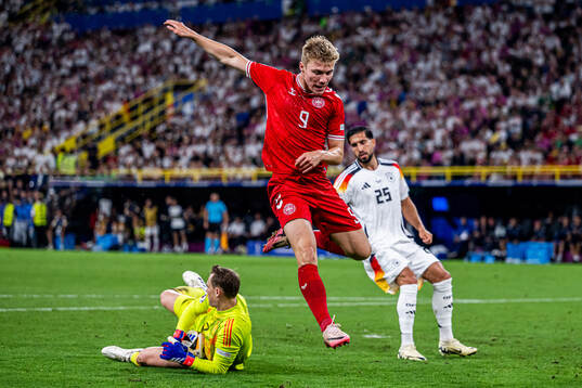 Rasmus Højlund of Denmark