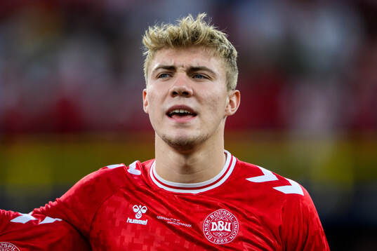 Rasmus Højlund of Denmark
