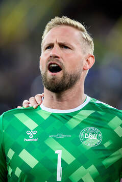 goalkeeper Kasper Schmeichel of Denmark