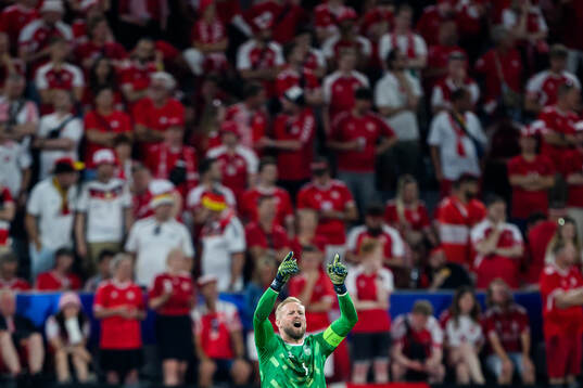 goalkeeper Kasper Schmeichel of Denmark