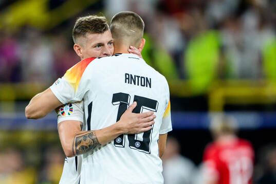 Toni Kroos and Waldemar Anton of Germany