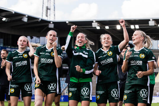Hammarbys Emilie Joramo, Ellen Wangerheim, Julia Roddar,