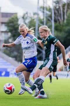 IFK Norrköpings Sabina Ravnell och Hammarbys Julie Blakstad