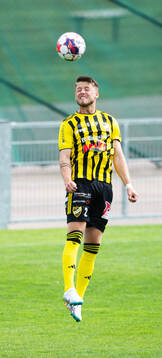 IFK Hässleholms Elliot Pramberg i matchen i div 2 mellan