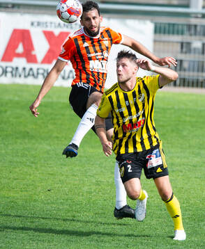IFK Hässleholms Elliot Pramberg i matchen i div 2 mellan
