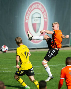 Kristianstads Linus Svensson i matchen i div 2 mellan