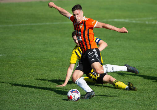 Kristianstads Paolo Lilja mot IFK Hässleholms Axel