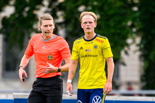 Domare Rasmus Eriksson och Ängelholms Max Eriksson