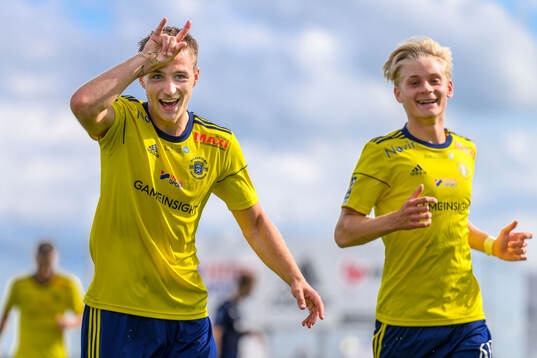 Ängelholms André Gustafson jublar