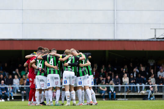 GAIS spelare samlade innan träningsmatchen i fotboll