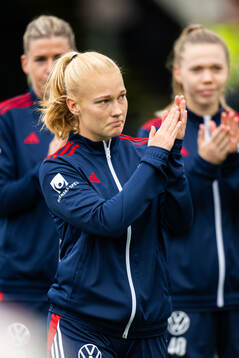 FC Rosengårds Sofie Bruun Bredgaard ser ledsen ut