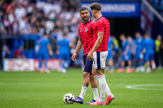 Kyle Walker and John Stones of England