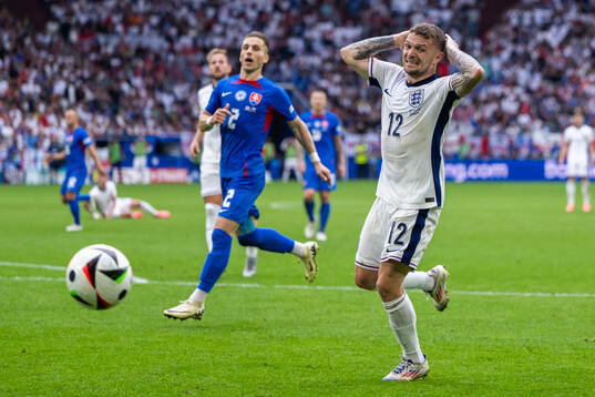 Kieran Trippier of England looks dejected
